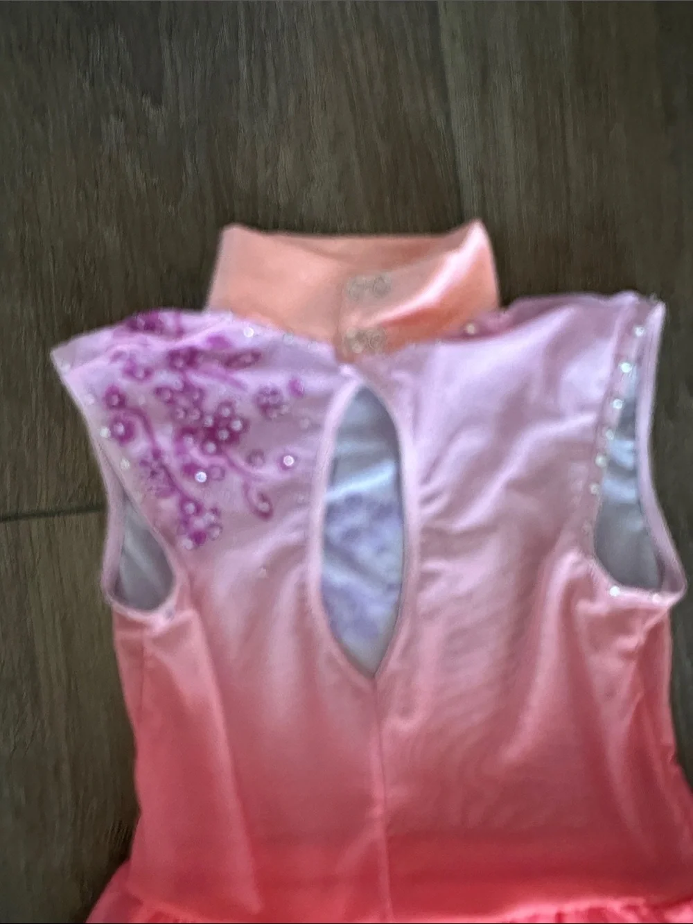 Weissman girls child L Pink to Purple Ombre Floral Girls Dress.